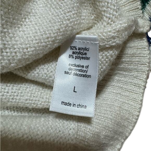 Maurices Star Crew Neck Pullover Sweater‎ Striped Long Sleeve Size Large - Picture 3 of 6